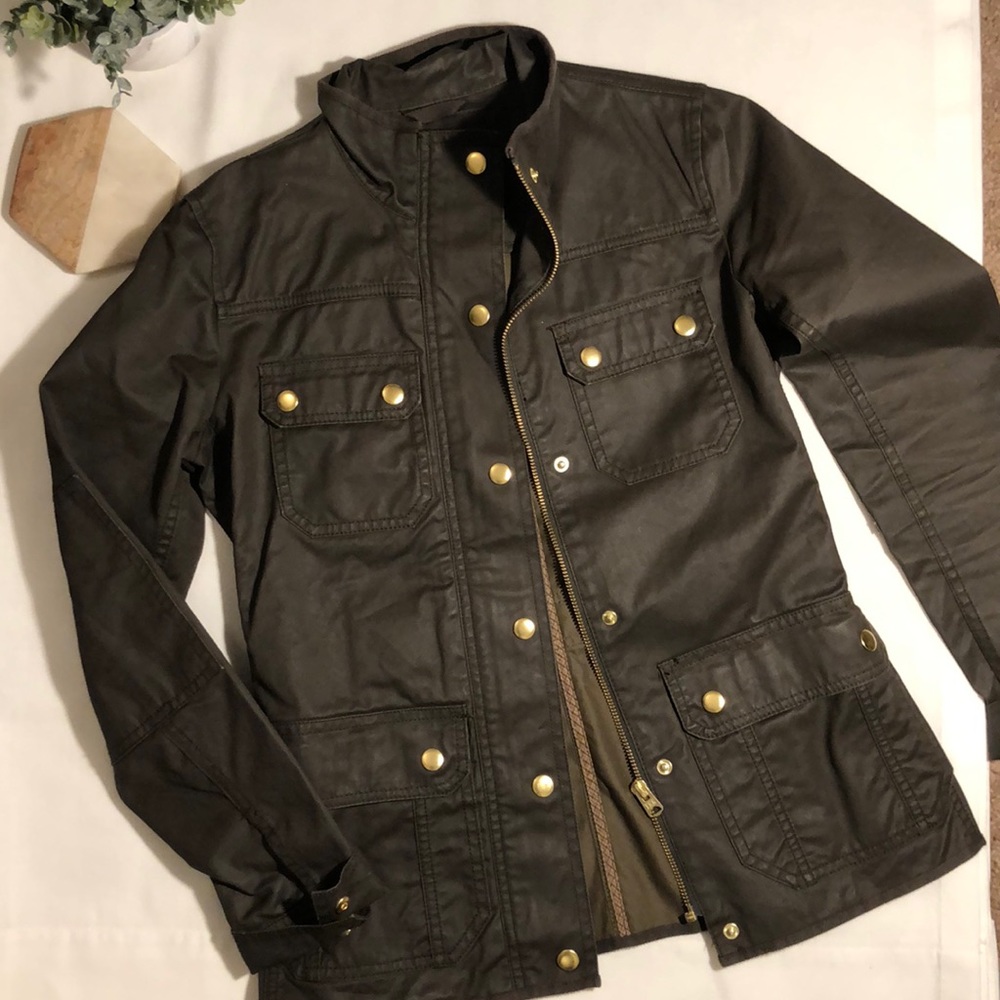 Jcrew Downtown Field Jacket Army Green - image 1